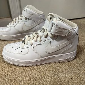 Nike mid top Air Force ones size 8